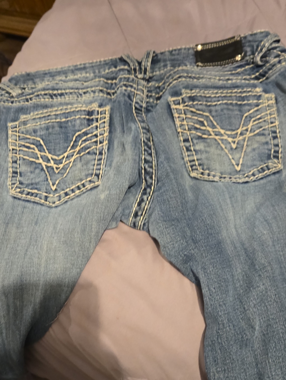 Vigoss Light Blue Boot Cut Jeans with Contrast Stitching
